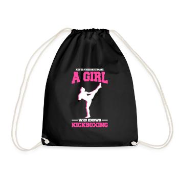 Kickboxen Kickboxer Kickboxing - Drawstring Bag - black - Front