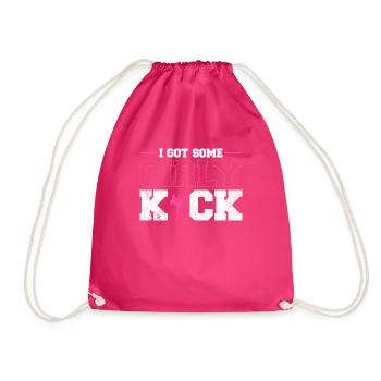 Kickboxen Kickboxer Kickboxing - Drawstring Bag - fuchsia - Front