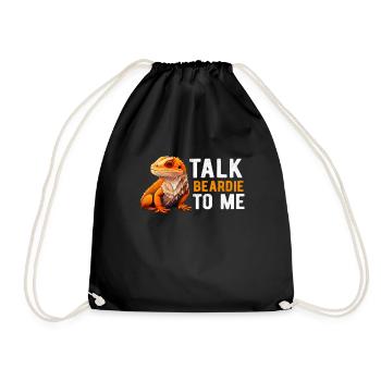 Dragon Barbu Hommes Femmes Filles Enfants Pogona Lézard - Sac de sport léger - noir - Devant