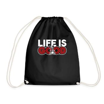 Camping Camping Life Is Good - Drawstring Bag - black - Front