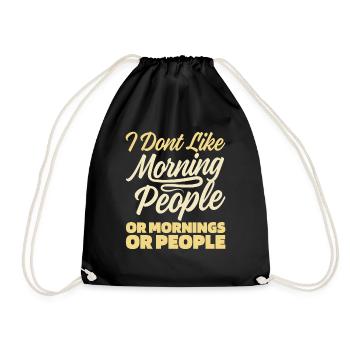 Black Humor Funny - Drawstring Bag - black - Front