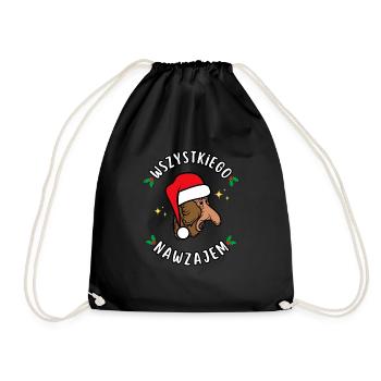 All Out - Funny Christmas T-Shirt - Drawstring Bag - black - Front