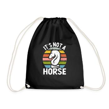 Ce n’est pas un cheval joueur d’échecs chevalier drôle - Sac de sport léger - noir - Devant