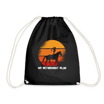 Voltige, équitation, dressage - Sac de sport léger - noir - Devant