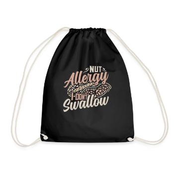 Allergie aux noix Je n’avale pas Sensibilisation Allergique aux noix - Sac de sport léger - noir - Devant