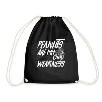 Peanuts Are My Only Weakness Nut Allergic Awarenes - Turnbeutel - Schwarz - Vorne