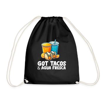 Tacos & Agua Fresca Fun Amateur de cuisine mexicaine Comida - Sac de sport léger - noir - Devant