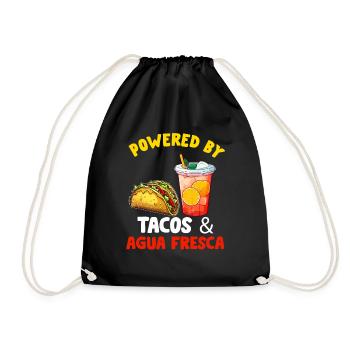Tacos & Agua Fresca Fun Amateur de cuisine mexicaine Comida - Sac de sport léger - noir - Devant