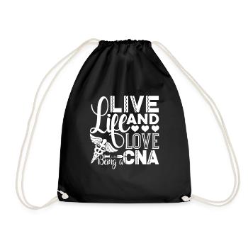 CNA Love Being A CNA - Drawstring Bag - black - Front