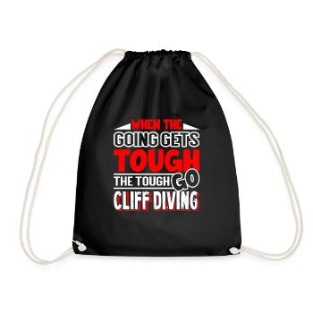 Cliff Diving The Tough Go Cliff Diving - Drawstring Bag - black - Front