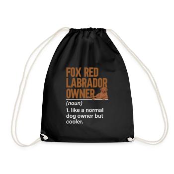 Foxred Labrador Fox Red Labrador Retriever - Drawstring Bag - black - Front