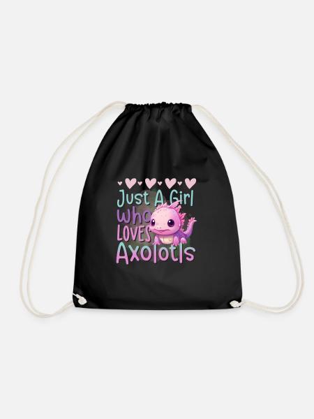 Just A Girl Who Loves Axolotls - Turnbeutel - Schwarz