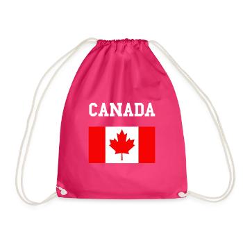 Kanada Flagge Kanadische Flagge Kanadische Wurzeln Maplethin - Turnbeutel - Fuchsia - Vorne