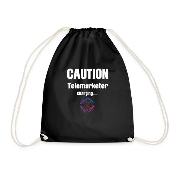 Attention teleseller fees - Drawstring Bag - black - Front
