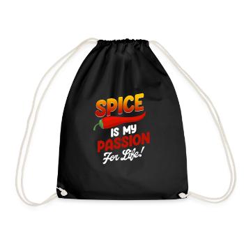 Les épices, c’est ma passion pour la vie ! - Sac de sport léger - noir - Devant