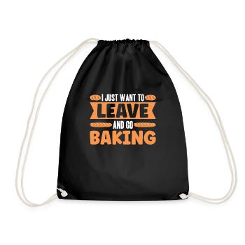 Baking Bread Bakery Bakery Bread Making - Drawstring Bag - black - Front