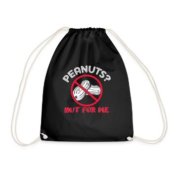 Peanuts? Nut For Me Nut Allergic Awareness - Turnbeutel - Schwarz - Vorne