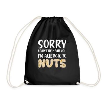 Désolé, je ne peux pas être près de vous, je suis allergique aux noix Noix - Sac de sport léger - noir - Devant