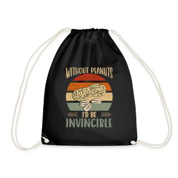 Sans les cacahuètes, je serais invincible Conscience Nut al - Sac de sport léger - noir - Devant