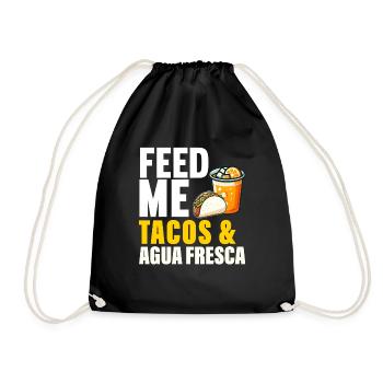 Tacos & Agua Fresca Fun Amateur de cuisine mexicaine Comida - Sac de sport léger - noir - Devant