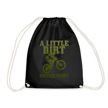 Mountain Bike MTB Downhill Gift - Drawstring Bag - black - Front