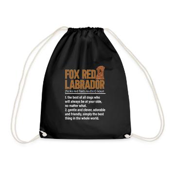 Foxred Labrador Fox Red Labrador Retriever - Drawstring Bag - black - Front