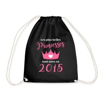 Les plus belles princess sont nees en 2015 - Sac de sport léger - noir - Devant