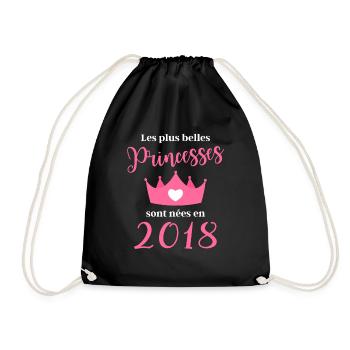 Les plus belles princess sont nees en 2018 - Sac de sport léger - noir - Devant