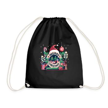 Célébration de l’arbre de Noël - Joyeux Noël Noël - Sac de sport léger - noir - Devant