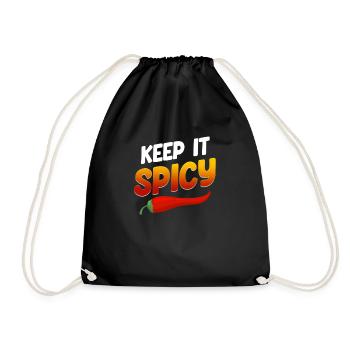 Keep It Spicy Food Lover Korean Cuisine - Drawstring Bag - black - Front