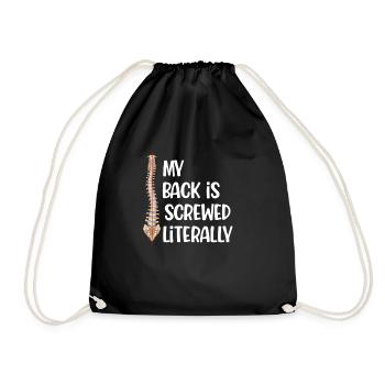 J’ai le dos littéralement foutu - Sac de sport léger - noir - Devant