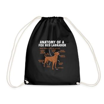 Foxred Labrador Fox Red Labrador Retriever - Drawstring Bag - black - Front