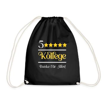 Sabbatical Abschied Kollege Herren Damen Geschenki - Turnbeutel - Schwarz - Vorne