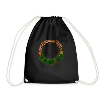 Jesus is King and is the Reason for the Season - Drawstring Bag - black - Front