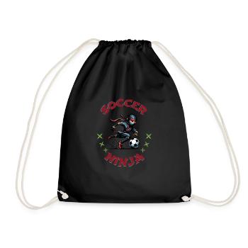 Soccer Ninja Athletic Sports Martial Arts - Drawstring Bag - black - Front