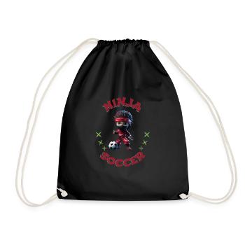 Soccer Ninja Athletic Sports Martial Arts - Drawstring Bag - black - Front