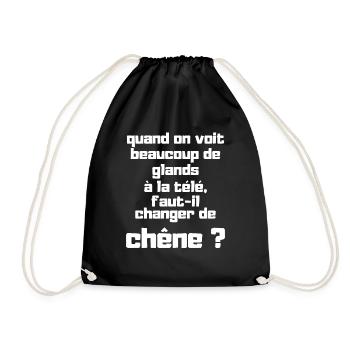 t-shirt humoristique, cadeau homme, femme, humour - Sac de sport léger - noir - Devant