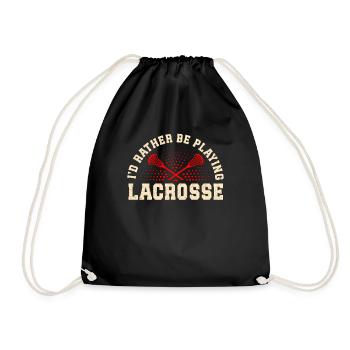 Lacrosse Girl Lax Girl Player Women - Drawstring Bag - black - Front