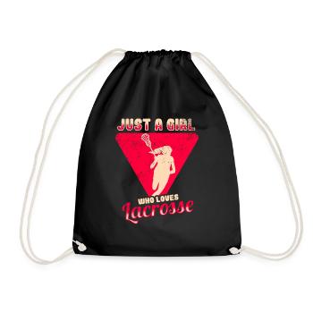 Lacrosse Girl Lax Girl Player Women - Drawstring Bag - black - Front
