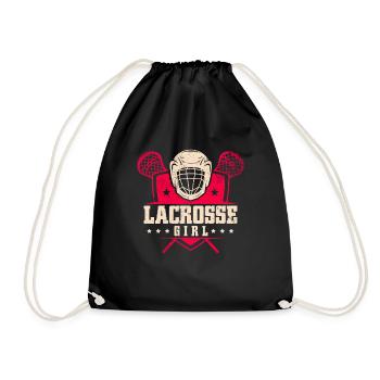 Lacrosse Girl Lax Girl Player Women - Drawstring Bag - black - Front