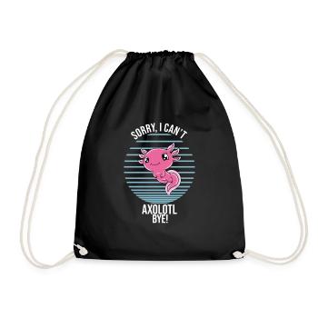 Axolotl drôle Axolotl mignon - Sac de sport léger - noir - Devant