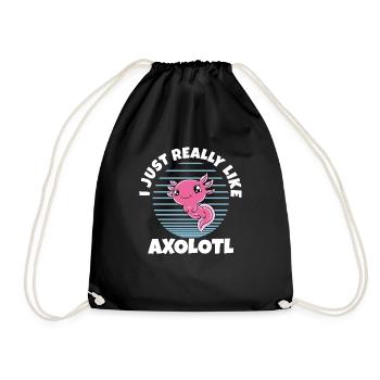 Axolotl drôle Axolotl mignon - Sac de sport léger - noir - Devant