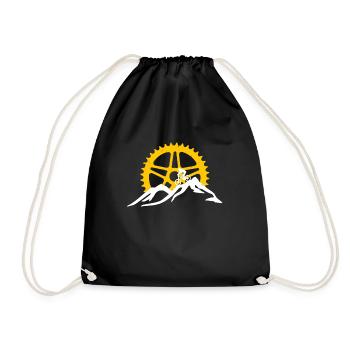 Mountain Bike MTB Biker Gift - Drawstring Bag - black - Front