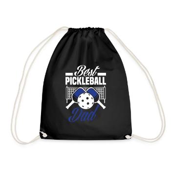 Lustiges Pickleball Geschenk - Turnbeutel - Schwarz - Vorne