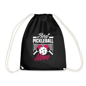 Lustiges Pickleball Geschenk - Turnbeutel - Schwarz - Vorne