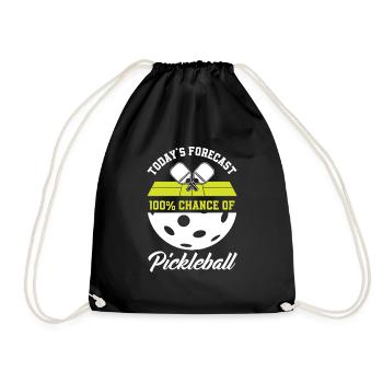 Lustiges Pickleball Geschenk - Turnbeutel - Schwarz - Vorne