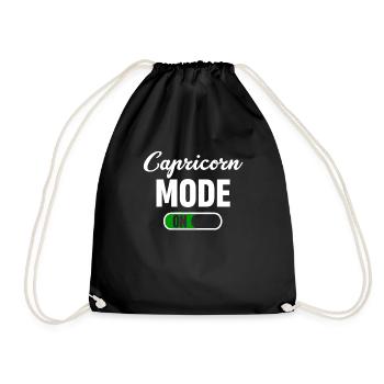 Mode Capricorne pour des horoscopes amusants - Sac de sport léger - noir - Devant