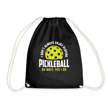 Lustiges Pickleball Geschenk - Turnbeutel - Schwarz - Vorne