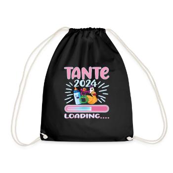 Tante 2024 Loading Tante werden 2024 - Turnbeutel - Schwarz - Vorne