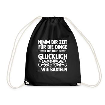Bastler Basteln - Turnbeutel - Schwarz - Vorne